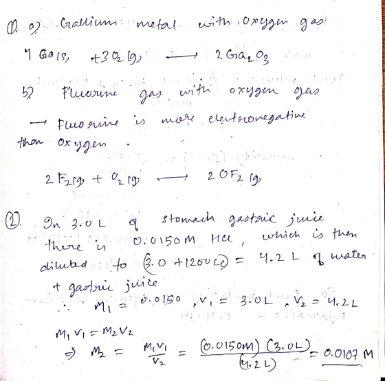 metal aGrauiun 2 Gras 03 with fluerine 52 mor eleutoronegatine uo gine s thon Oxn 2OF 2. Frg t stomash gastaic juie which tun