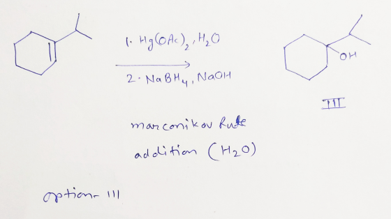 1. HgAc), , H, 0 2. NaB Hy, NaOH FIL marconikov Rute addition (H₂O) optional