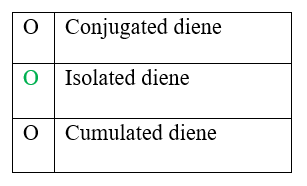 0
Conjugated diene
0
Isolated diene
0
Cumulated diene