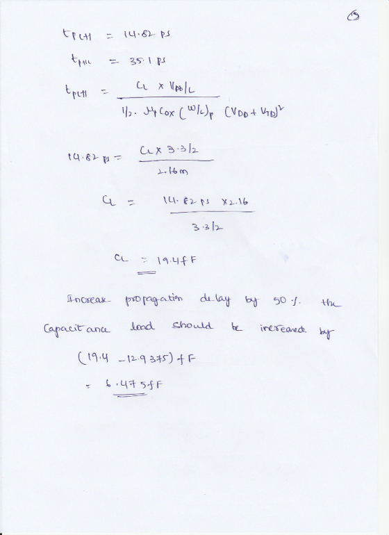 CL= 14, f2-fs X2.16 Fnceak- propagation du-lay bj 50j. the Copacit and houereand