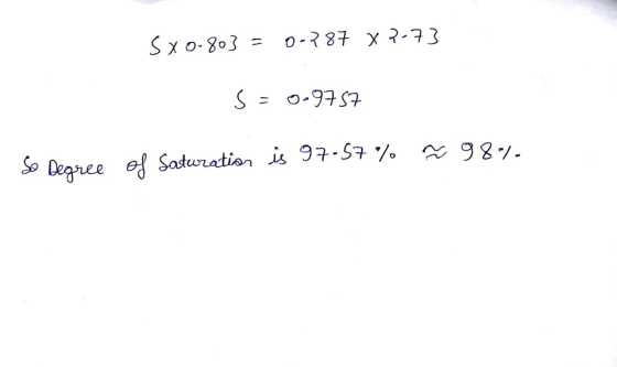 o-R 87 X73 Sxo-803 S o-97S7 x 98. Degree eSasturation is 97-S7%