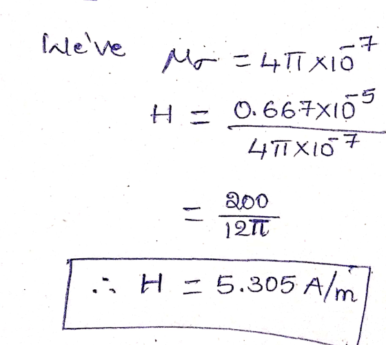 Inlelve M = 4!1x15 H.= 0.667x105 4TX107 12TT ; H = 5.305 AM