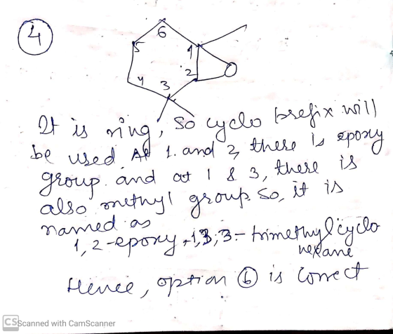 It is ring, so cyclo prefix will be used Ad 1. and 3 there is spony group and at 1 & 3, there is also methyl group. so, it is