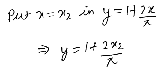 Put x=82 in y=1+2x 갱 - 며 + 242. 不 O