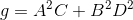 g = A^{2}C+B^{2}D^{2}