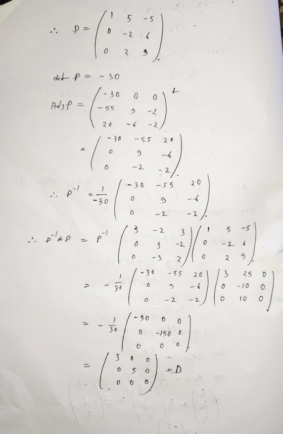 5 - 5 P 0 - 2 6 0 3. g dit pa - 30 -30 0 0 Adap = - 55 - 20 -2. a 30 - 55 27 0 9 -6 -2 - 2 a 30 -55 20 1 -30 0 -6 0 - 2 -2 3