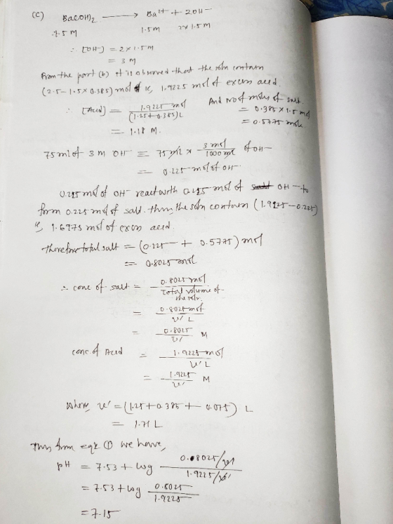 (C) Bacon) ----> Balt+- 2014 - 1.5m 2x1.5m Bacom - -1.5m : LOH) = 2x1m = 3m - 0.385x1.5ml = 0.5775 mok. from the port (6) til