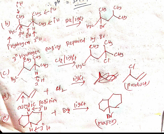 CUB CH3 Cha Cling til ib h coski i Brlight ? H3C Br. 9 Hydrogen: 304 CM3 Cty City 3° Hydrogen cagiry Replaced by. Br. M ais e