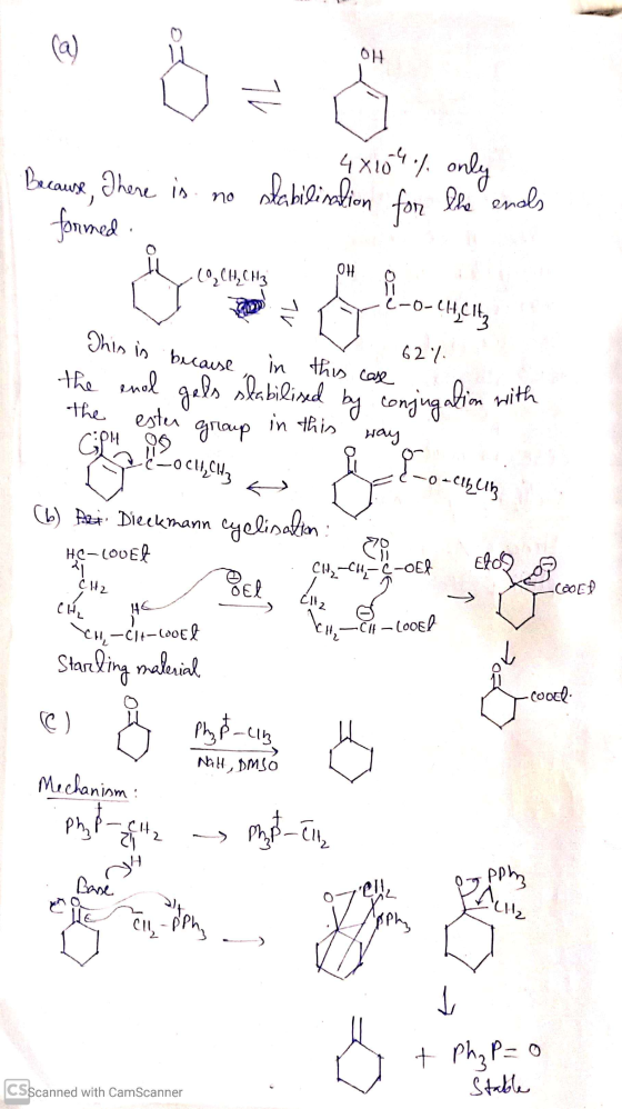 Because, there is formed. no 4x100 % only stabilisation for the ends This is because in this case o lho V 62%. the enol gelo