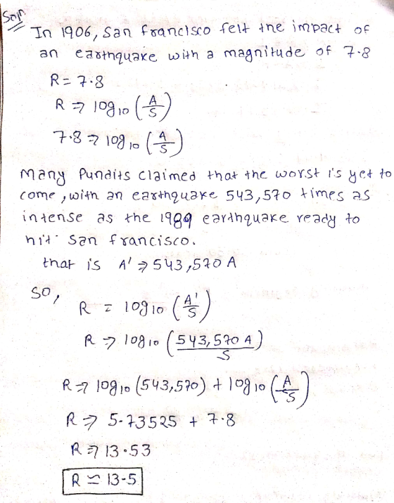 Sap In 1906, San francisco felt ine imn pact of an easthquaxe with a magnitude of 7-8 R 7.8 (4) 73109 1 A Pundits Claimed tha