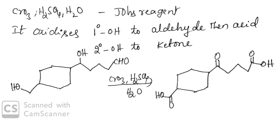 croz haso, H₂o It oxidises - Jobs reagent l_0H to aldehy de then acid Ketone works fly OH g-ot to ~ CHO ماہ 3 craz, Hisce 4o.