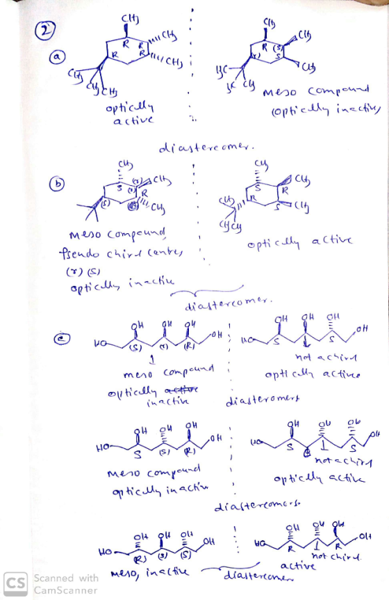 cit ICH YOLA とに meso compound (optically inacting optically active diastereomer. басін, optically active meso compound fsendo