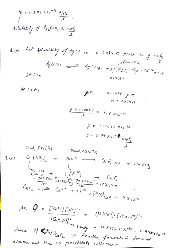 Nal-309 810 7 0 14301 *10*4 meter дадла: у 1 6 «о, со тоа PO 1 (b) het solubility of Agce in 0.0034 M Nace be y mole Aguas fr