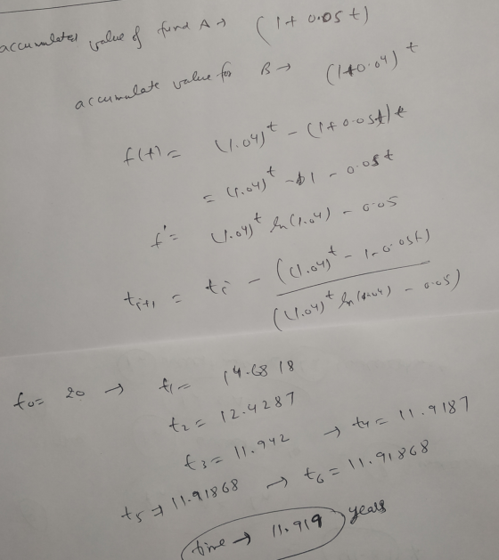 find A (ltoost) accumulated value of B- (14004) + accumulate value for f(t) = 11.04t -(lfo-osalt = criou + bl-oost f = 1.89 +