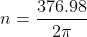 376.98 n = 275