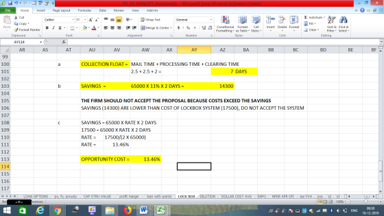 PV, FV, ANNUITY (Autosaved) - Microsoft Excel (Product Activation Failed) Review View Add-Ins Formulas Data - 2x Σ AutoSum :
