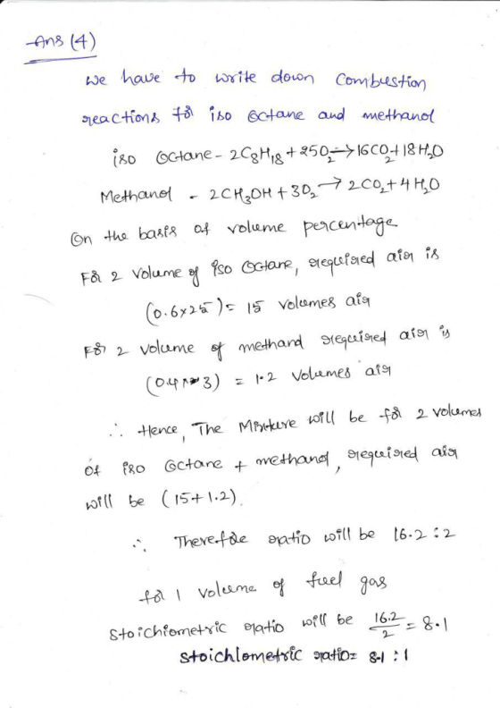 -Ans (4) LJe have to ite seactīon爲チふǐso Gctane and methanol 2- centea Volumes af 0.62 F volume ofll be (151.2) 4A I Volume fu