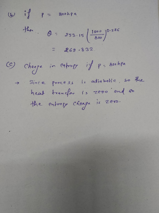 (itP 800hpa O-286 1000 -7 253.15 రిరD 269 .832 -1 g00h pa chuyre in eut is adia batie so the Since PTOCe ss -> zeTo and the e