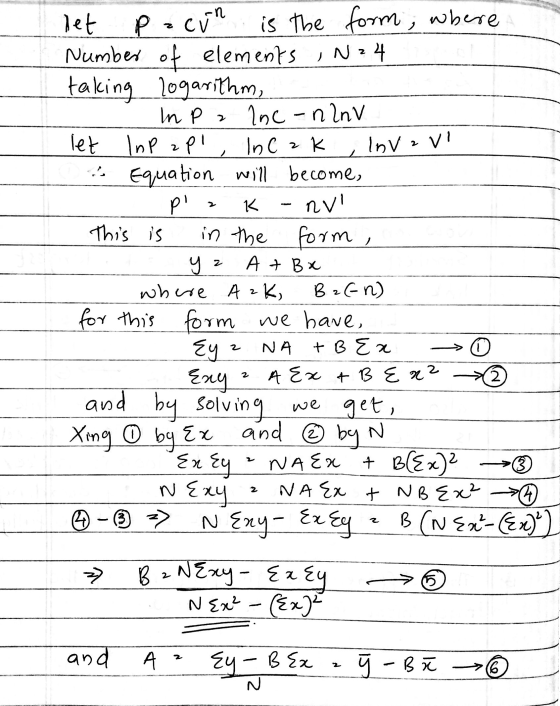 Pacin Invavi 2 2 K let is the form, where Number of elements ,N²4 taking logarithm, In 2 Inc -n2nV let Inp zp In C 2 k & Equ