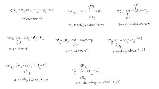 CH CH pentonol 3-meit lbua--o 2 2-Pounol 3 ypentanol CH CH2-CH2-CH2 CHOH 3 CH 2