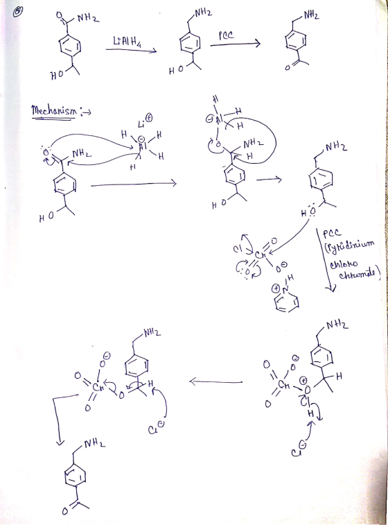 NH2 o NH 2 но I Mechanism is IX I l I IH 4:0 NH2 NH, N IHz RH Ipce (Pyridinium I chloro chromate! WH2 - oooo OO y v NH2