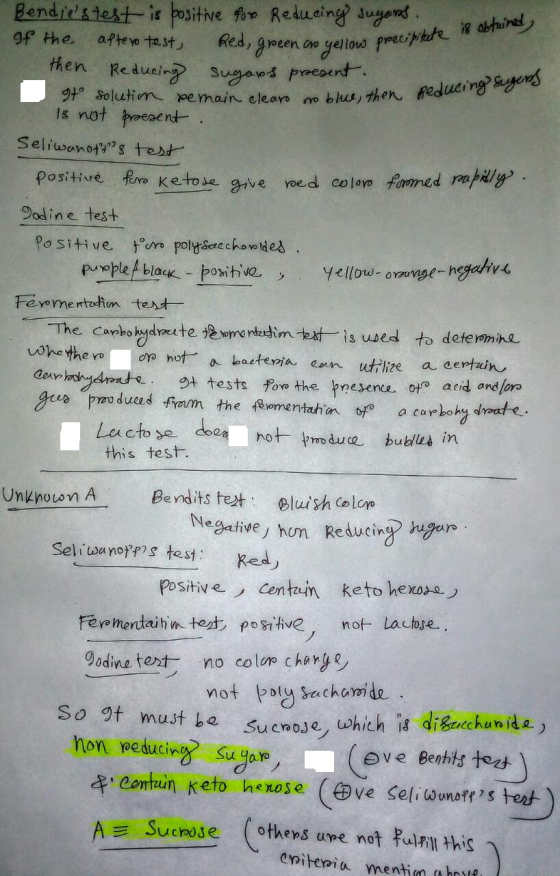 to yellow precipitate is obtained reducing Sugers caro no blue, then Bendies test is positive for Reducing sugans.. of the a
