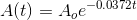 A(t)=A_o e^{-0.0372t}