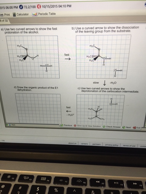 Use two curved arrows to show the fast protonation