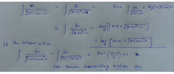 dn Since de = log (x + 220p) te Jx² - 40-12 De-e)_16 2 x 2-92 da dog (1-1) 2-95 + 566-254-16 T 16 if the integral will be dn