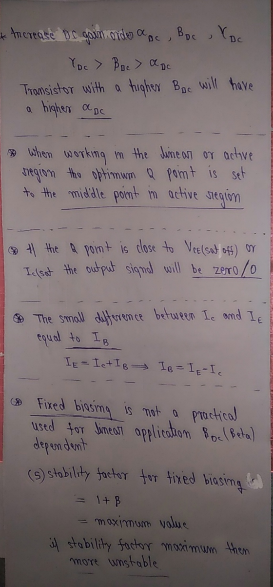 + Increase be gain order aac, Boc , Yoc Yoc > Boc a po Transistor with a higher Boe will have a higher a pc when working in t