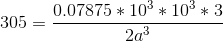 0.07875 * 10 * 108 * 3 305 20