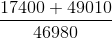 \frac{17400+49010}{46980}