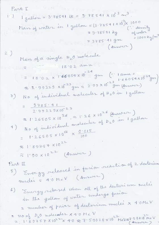 Part I gallon a 3.78591 lt z 3.78541 x 103 m3 Mass of water in I gallon = (3.7854 1 x 10 / 1000 ( density 23.78541 kg of wate