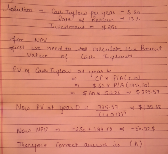 ーーキi rst weneed to sas cal culate tho Roeut- Value =) 560 x 5.426-) $325.5 140-13