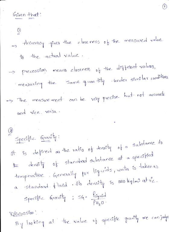 Given that ne → į measured value Accuracy the gives the close neis of the actual value. to >> precession measuring means clos