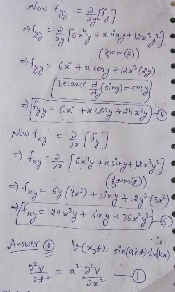 f (t ot) (oy t12xy) because d(siny)= co aflae 21 1 Now f ナれ (ome) + +36x 24 + sinak)six) Answer 2v a 3