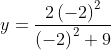 2(-2) y=-2) +9
