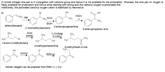 2) Amide nitrogen line pair is in conjugation with carbonyl group and hence it is not available for the protonation. Whereas,