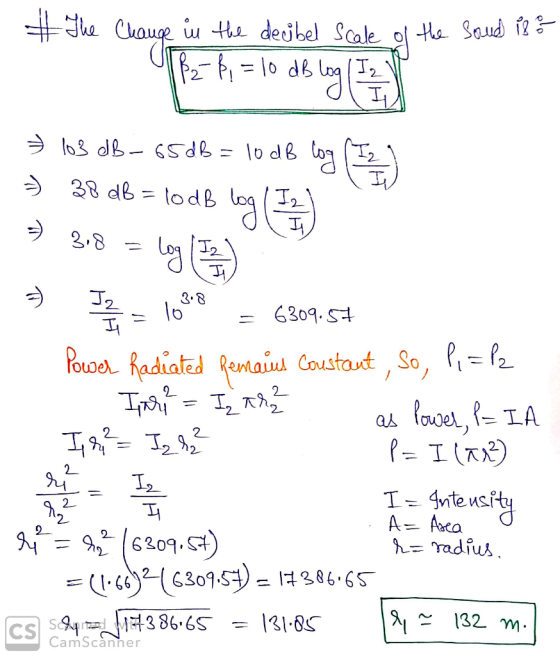 #The Change in the decijbel Scale of the Souet 12 =- 82 - 8 = 10 dB log | Iz > 103 dB - 650B = 10 dB log (Iz 3 38 db = lodb l