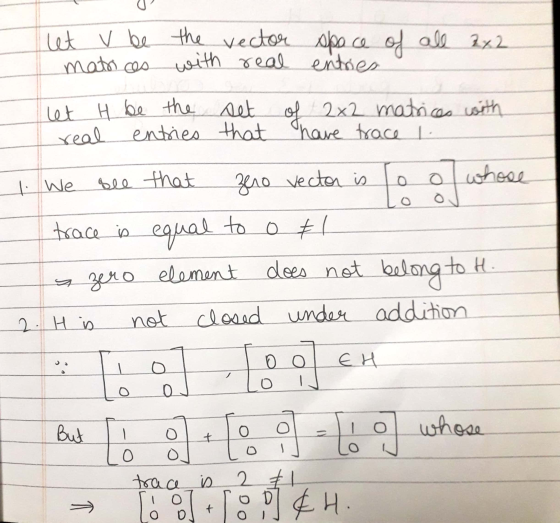let v be matrices the vector with real space entries of all 2x2 let H be the real entries set that of 2x2 matrices with have