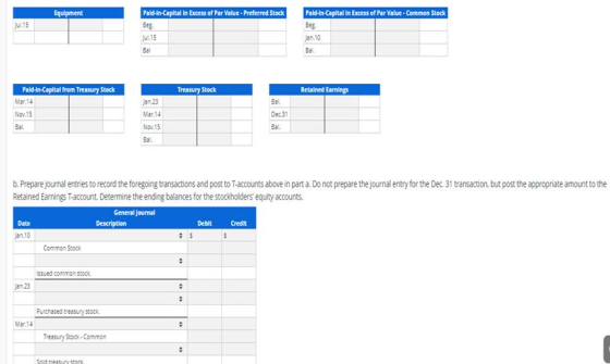 Equipment Pald-In-Capital in Excess of Par Value - Preferred Stock Bes Pald-In-Capital in Excess of Par Value - Common Stock