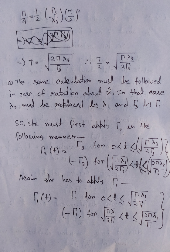 0 )G) 13 23 wogeny T2 2 D. The 2023 M73 2 B same calculation must be followed in case of rotation about ². In that case do mu