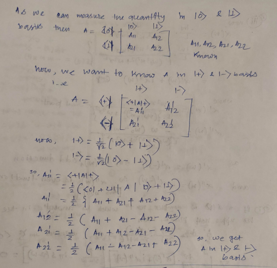 As we basit in l ê & 12 e isits can then can then measure the a A= loft All measure the quantity A Bot 107 117 412 A A AL, AR