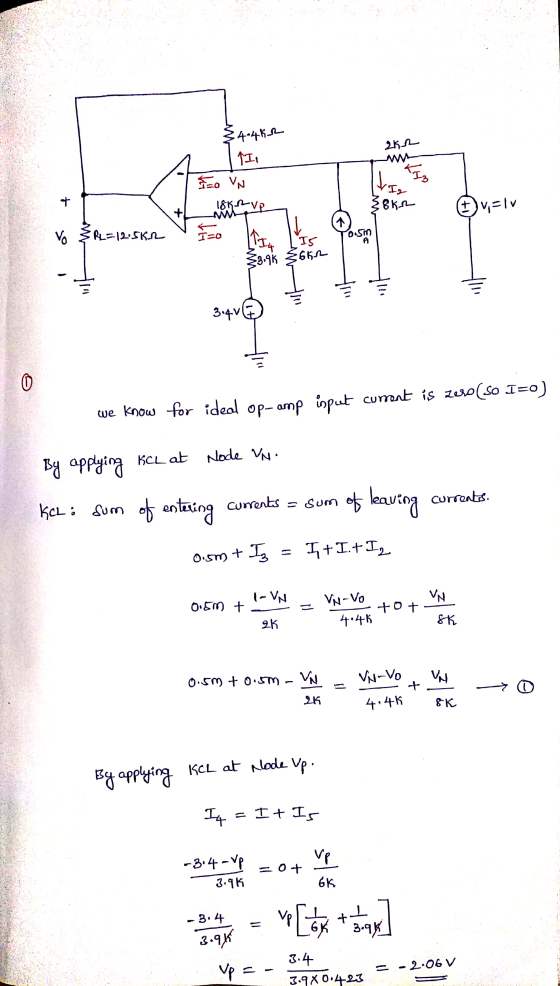 4.4K2 (I, KIB Ig :8K2 + To VN 18K e ve 11 v=lv + 1 RL=12.5kr T=0 IS onsm A I os 33.95 36692 늘 thu 3.4V o we know for ideal