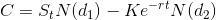 C = S(N(d) – Ke-rtN(dy)