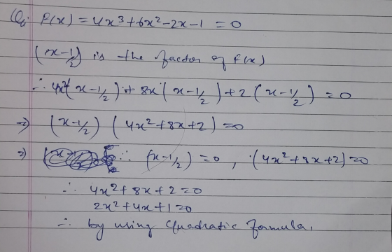 A Plu) = 4 x 3 +68²-22-1=0 (x ) is the factor of fire) E: ot x - y) + Bx | x-1 ) + 2 (re- y) zo → (x-4) ( 482 483+2) = legem