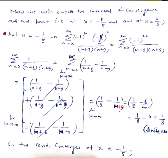 Now we will create the interminal of Conver -Convergence at and bont i-e at > and at na 5 arel Śj but na 1 in (-13h (-8) { (