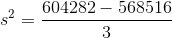 604282 - 568516 S2 =