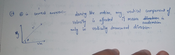 oYrect ansuwer2 eluring the mehon, evehita Componeut of afected valuaty means rttren i acelerahirn direchion V veati ally do