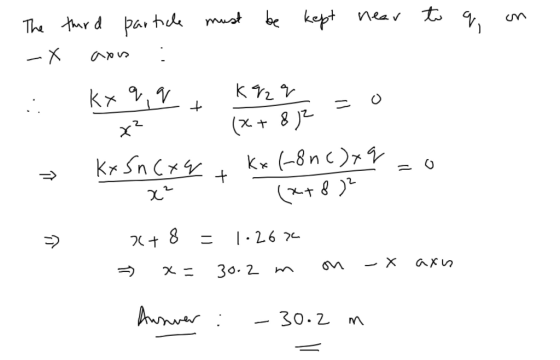 to q, on . The third particle must be kept near -X axu : : 1 Kxq, q, kq2q x? (x+82 kx sncxq , kx (-8nc) xq x? (x+8) o 26+ 8 =